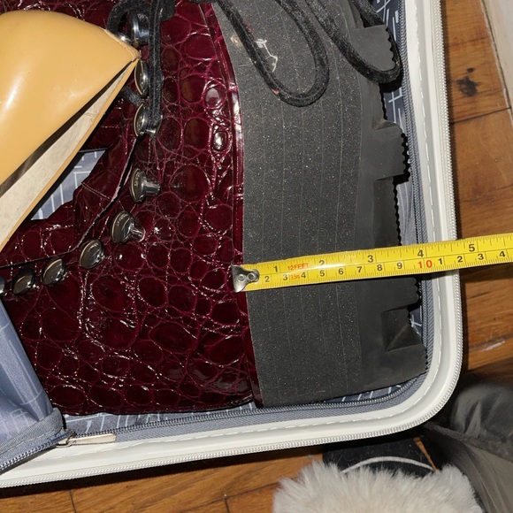 Alexander Wang Burgundy Lace-Up Platform Boots - Picture 5 of 6